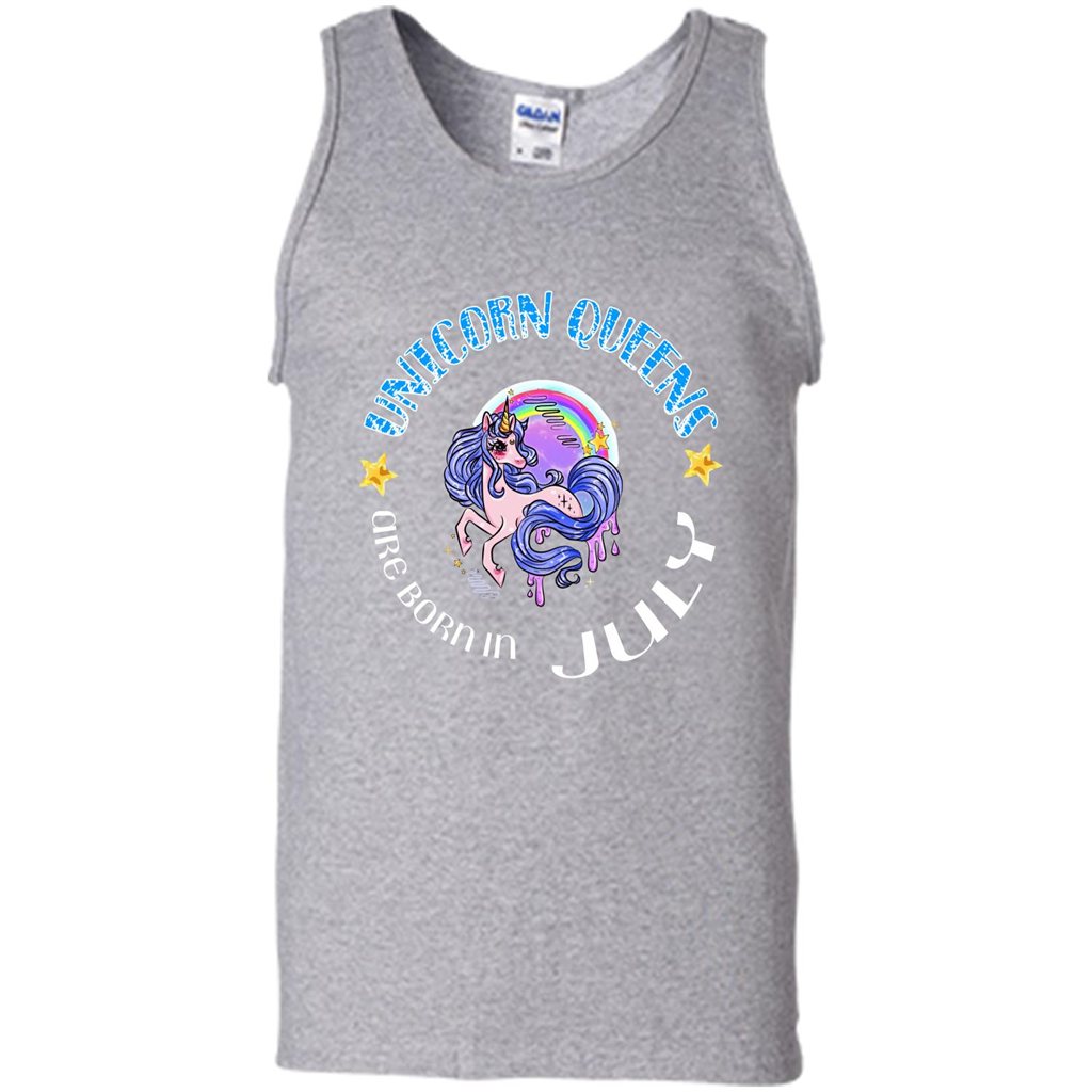 July Unicorn T-shirt Unicorn Queens Are Born July Sport Grey