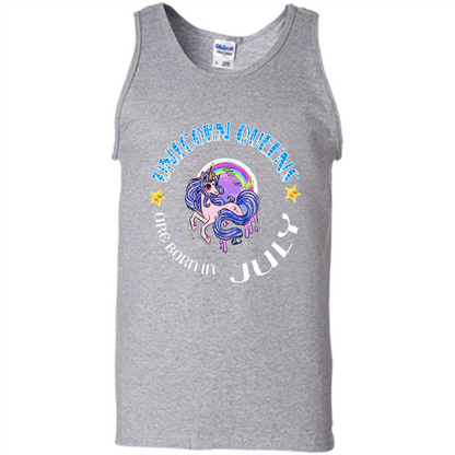 July Unicorn T-shirt Unicorn Queens Are Born July Sport Grey