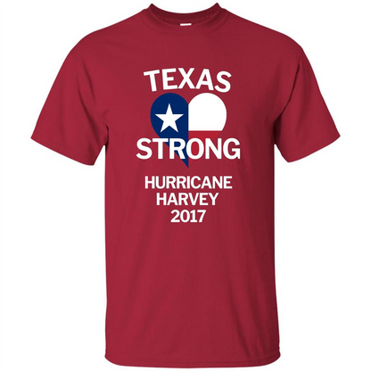 Texas Strong Hurricane Harvey 2017 T-shirt Cardinal