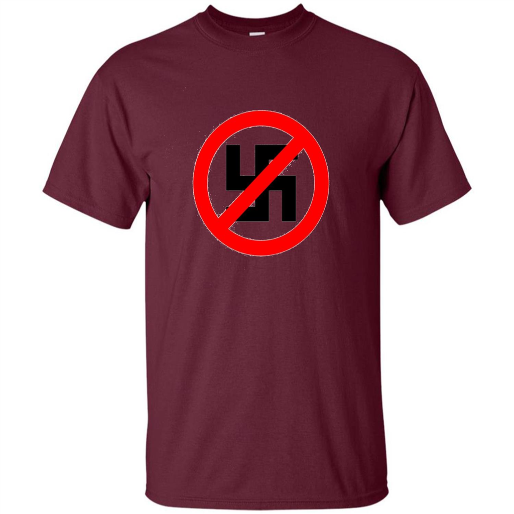 Anti-Nazi Shirt Support Equal Rights T-shirt Maroon