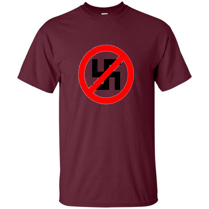 Anti-Nazi Shirt Support Equal Rights T-shirt Maroon