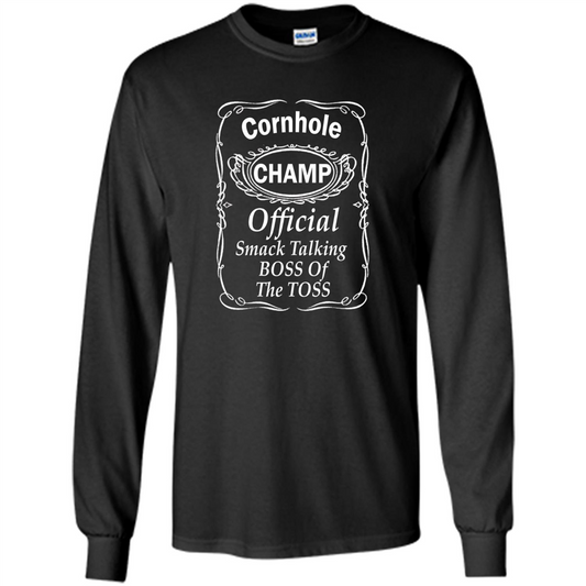 Cornhole Champ Distressed T-shirt Black