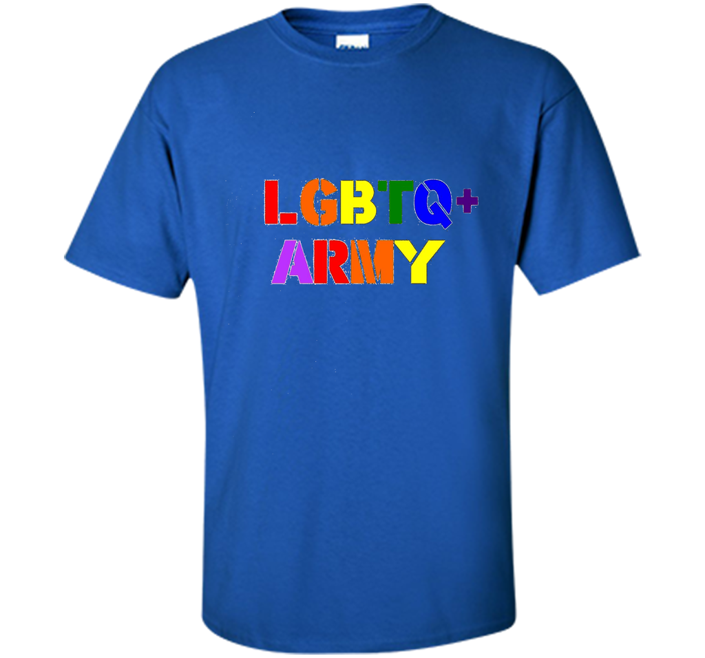 LGBTQ+ Army T-Shirt cool shirt Royal