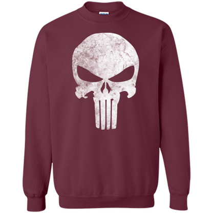 Punisher Skull Grunge T-shirt Maroon