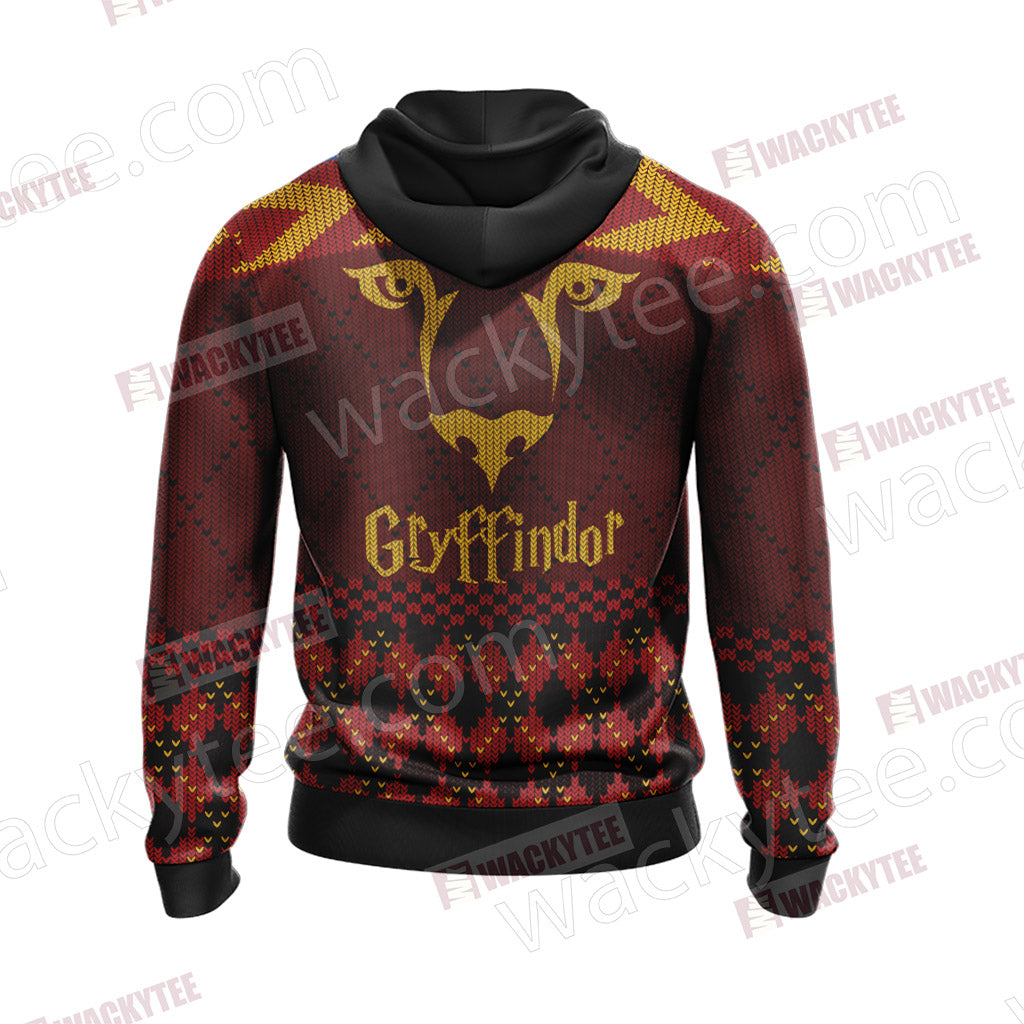 Harry Potter - Gryffindor House Xmas Style Unisex 3D Hoodie