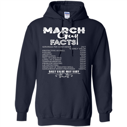 March Guy Facts T-shirt Navy