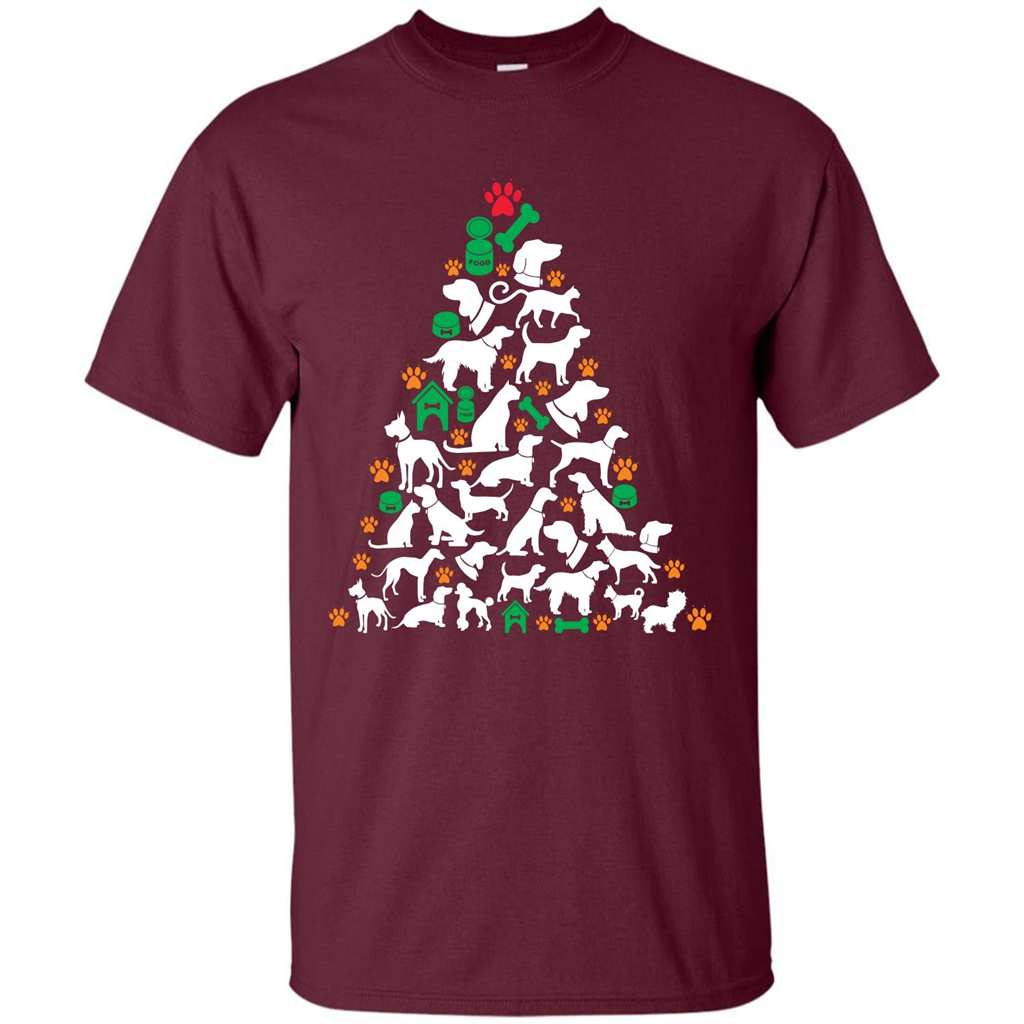 Christmas T-shirt Dog Lover Person Christmas Tree T-shirt