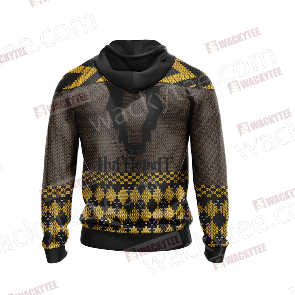 Harry Potter - Hufflepuff House Xmas Style Unisex 3D Hoodie