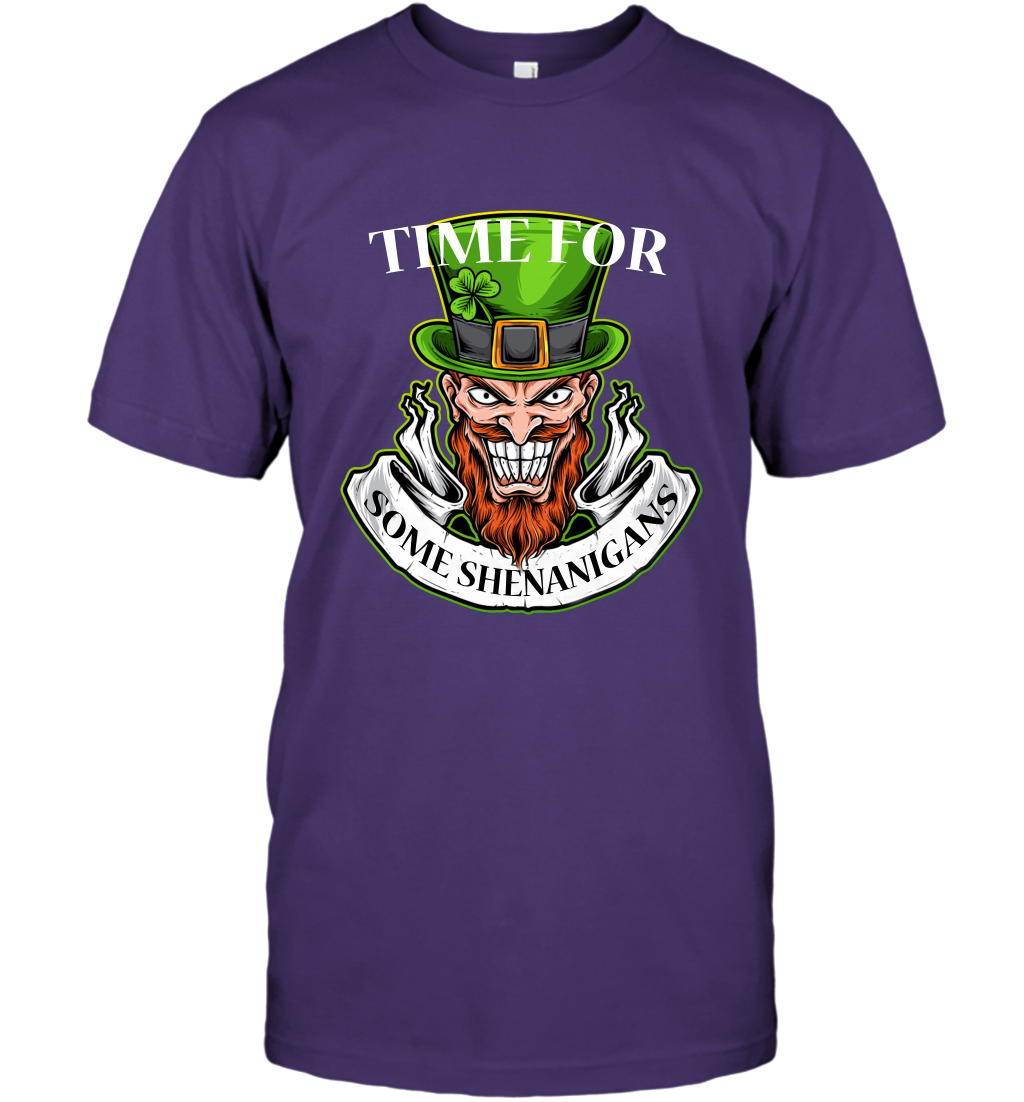 Time For Some Shenanigans Irish Shirt T-Shirt Purple