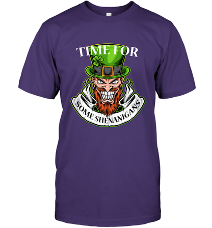 Time For Some Shenanigans Irish Shirt T-Shirt Purple
