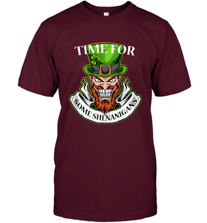 Time For Some Shenanigans Irish Shirt T-Shirt Maroon