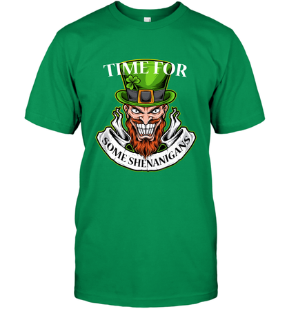 Time For Some Shenanigans Irish Shirt T-Shirt Irish Green