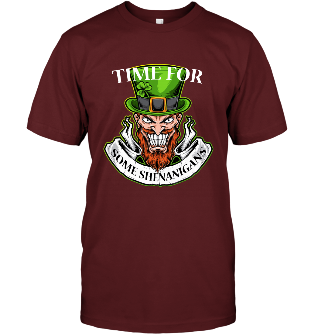 Time For Some Shenanigans Irish Shirt T-Shirt Cardinal