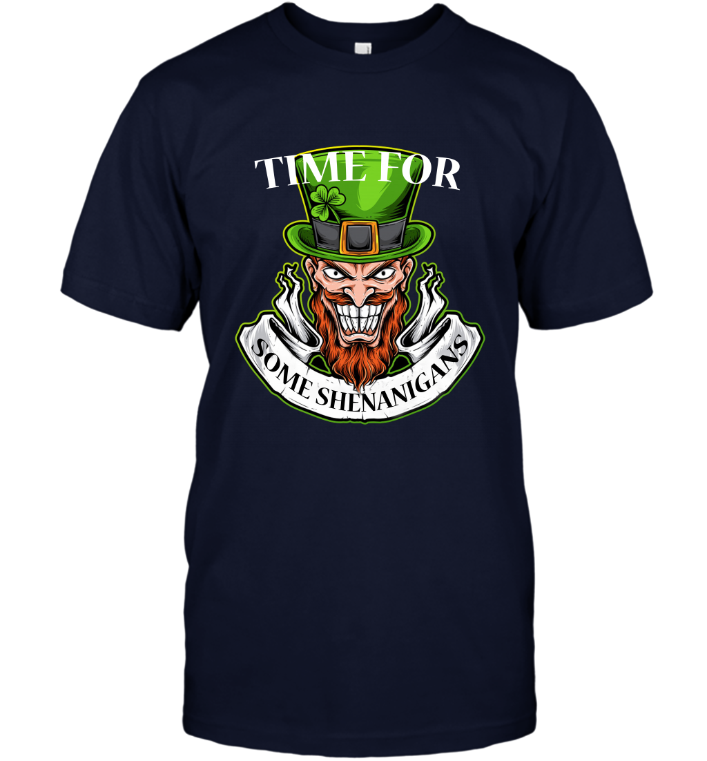 Time For Some Shenanigans Irish Shirt T-Shirt Navy