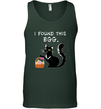 I Found This Egg Cat Easter Day Shirt Tank Top Tank Top Forest Green