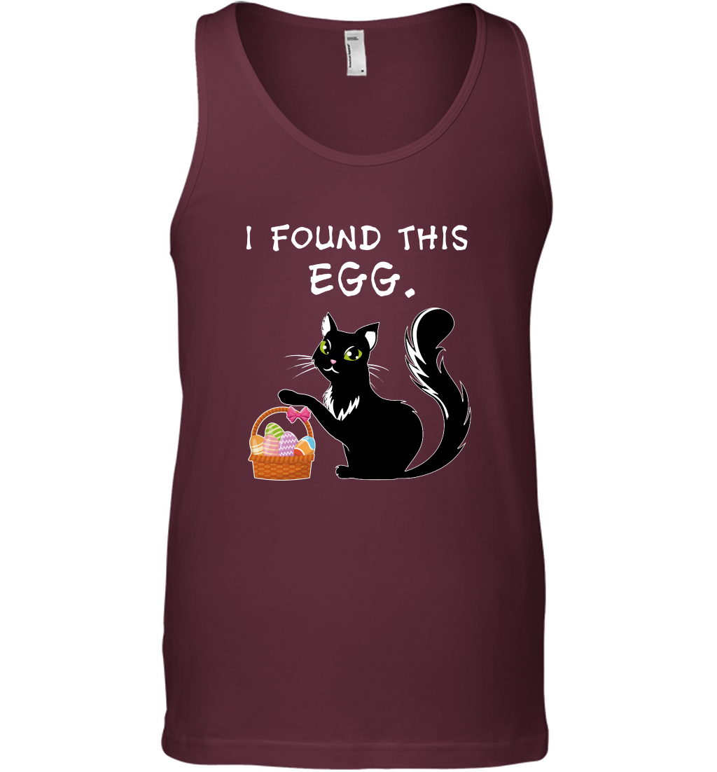 I Found This Egg Cat Easter Day Shirt Tank Top Tank Top Maroon