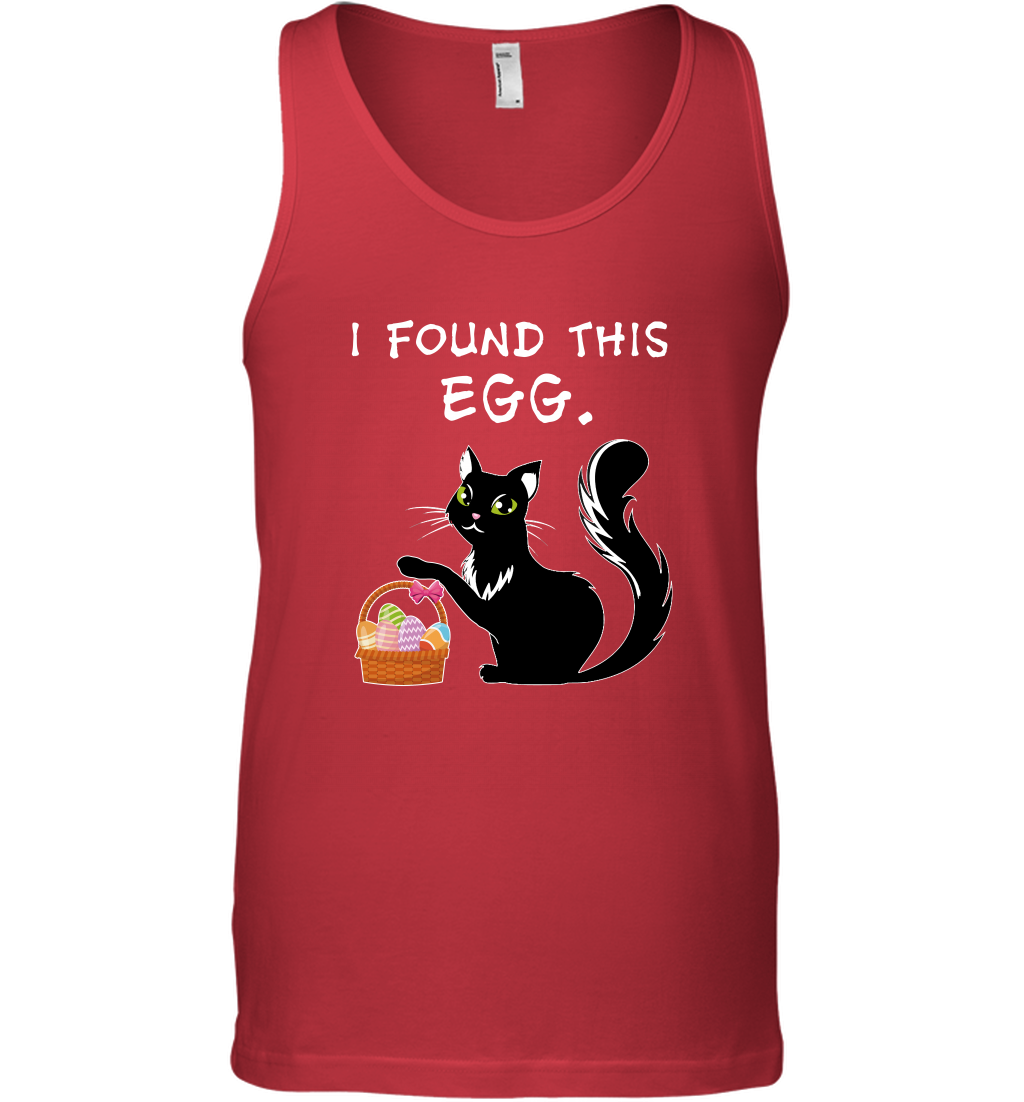 I Found This Egg Cat Easter Day Shirt Tank Top Tank Top Red