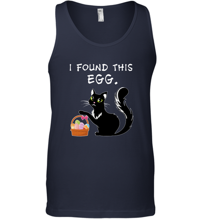 I Found This Egg Cat Easter Day Shirt Tank Top Tank Top Navy