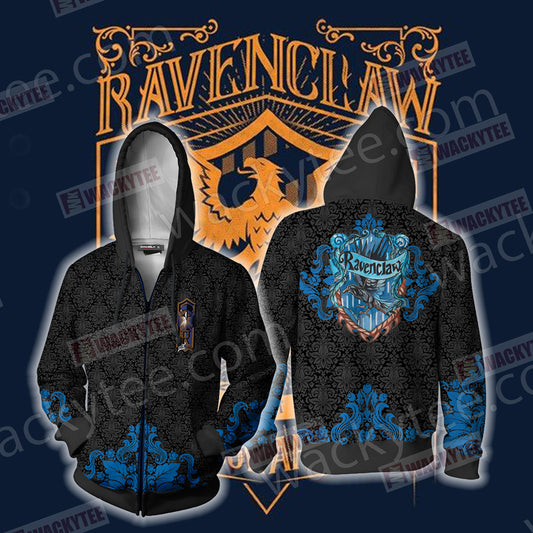 Wise Like A Ravenclaw Harry Potter Wacky Style Zip Up Hoodie 4XL