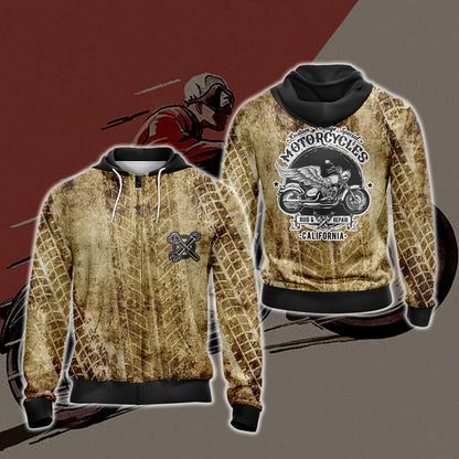 Custom Vintage Special Motorcycle Unisex Zip Up Hoodie Jacket 4XL