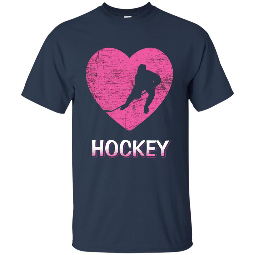 I Love Hockey T-shirt Navy