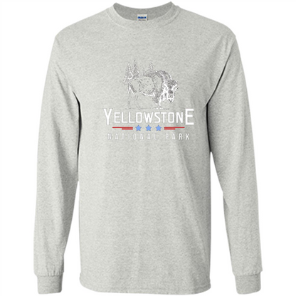 Yellowstone National Park Wyoming Buffalo T-shirt Ash