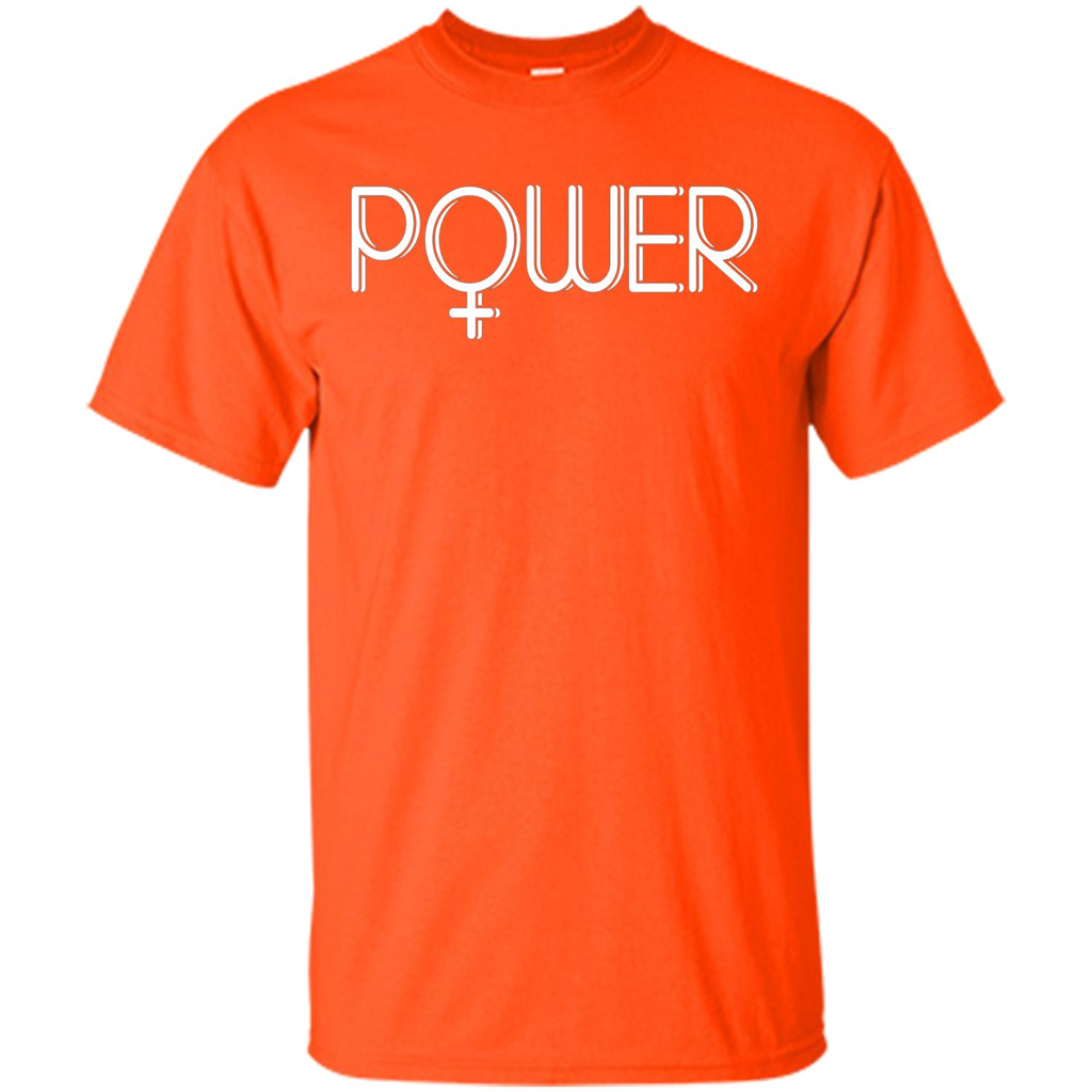 Woman Power Female Symbol Feminist T-Shirt Orange
