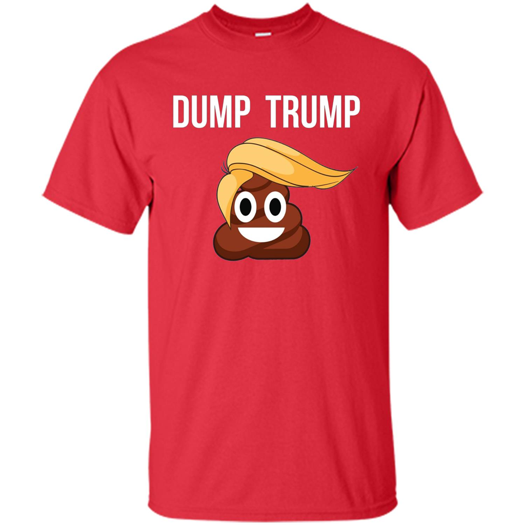 Dump Trump - Poop Emoji T-shirt Red