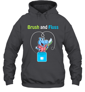 Brush Floss Hippo Shirt Hoodie