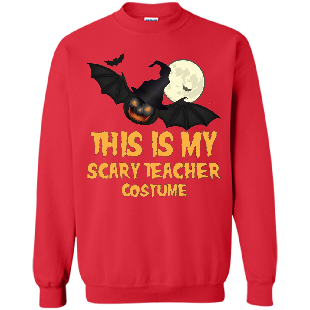 Funny Halloween Teacher T-shirt This is My Scary Teacher Costume Red