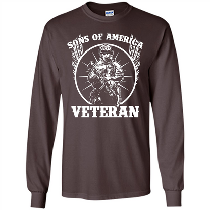 Military T-shirt Sons Of America Veteran Dark Chocolate