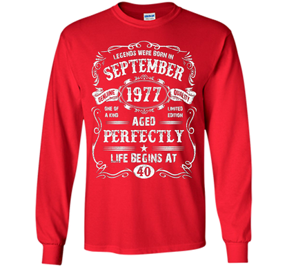 September 1977 40th Birthday T-shirt Red