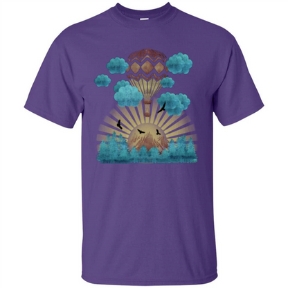 Joyful Nature Captive Balloon T-shirt Purple