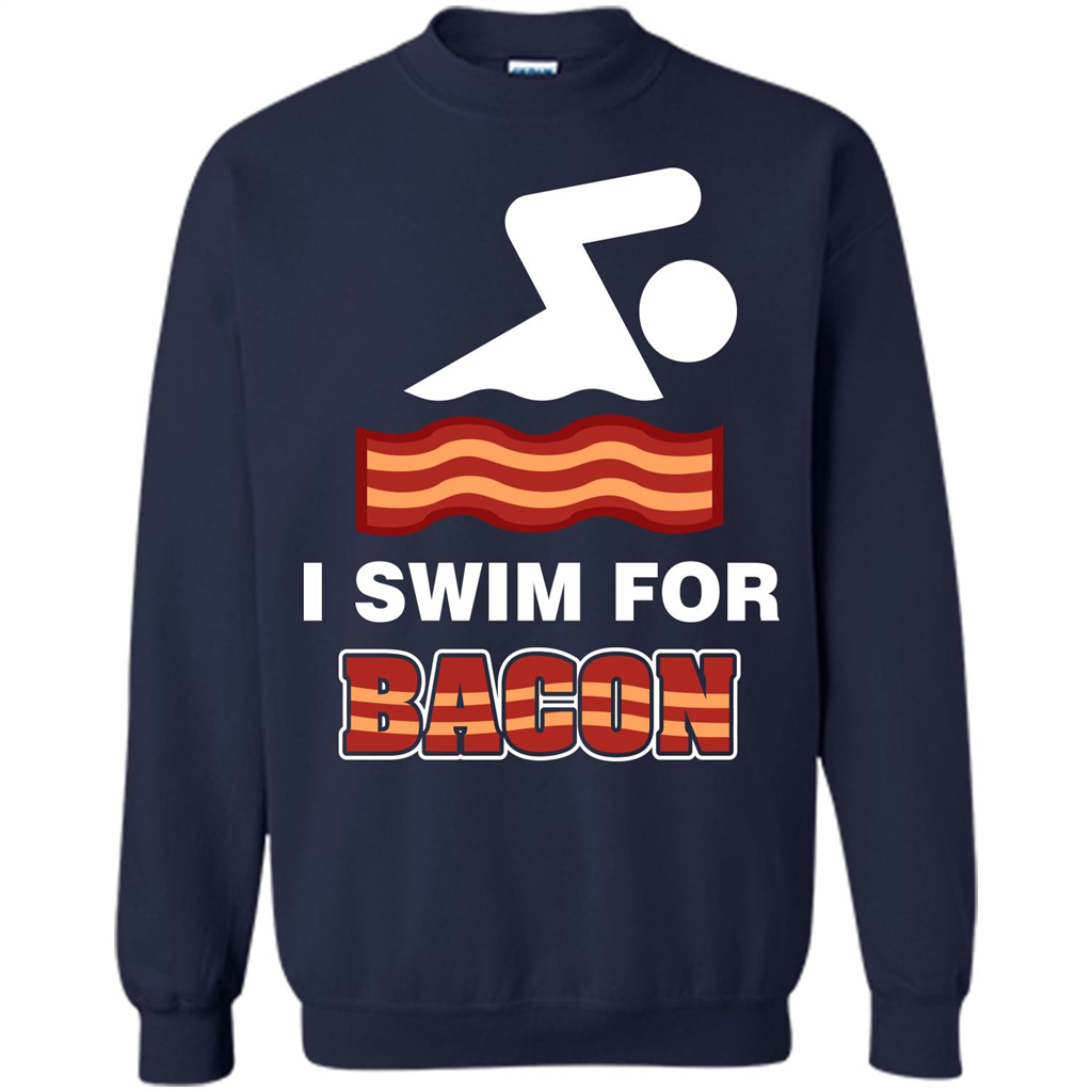 Bacon T-shirt I Swim For Bacon T-shirt Navy