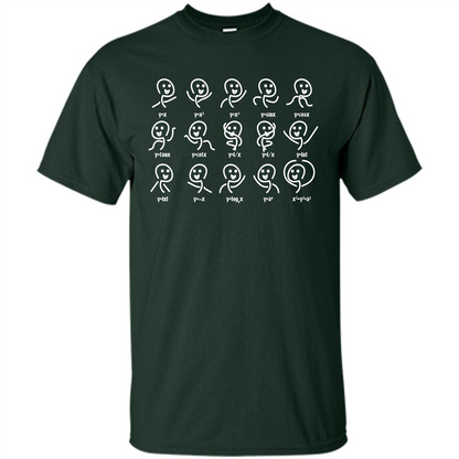 Math Lover T-shirt Algebra Dance Funny Graph Figures Math Equation Forest Green