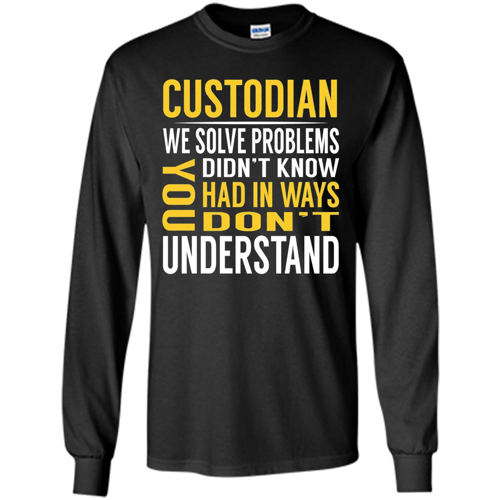 Custodian Solve Problems T-shirt Black