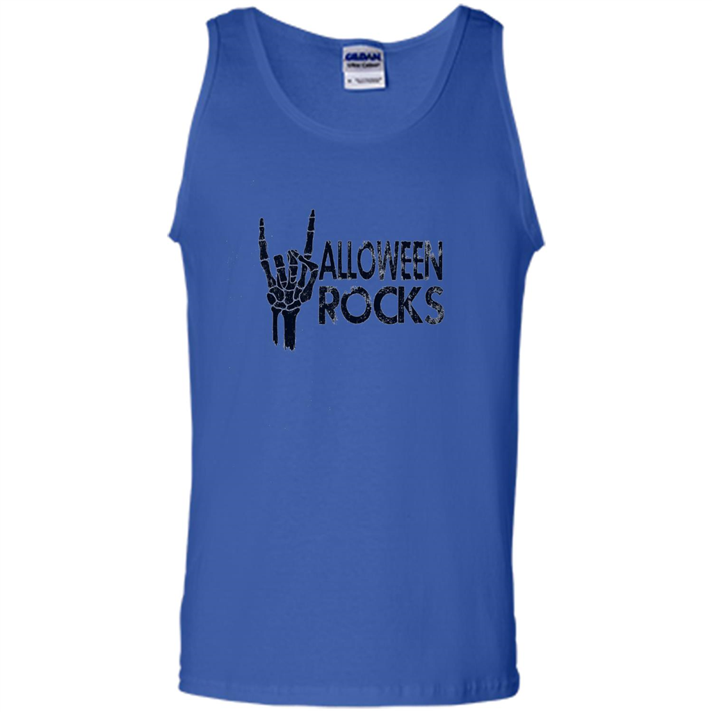 Halloween Rocks Skeleton T-shirt Royal