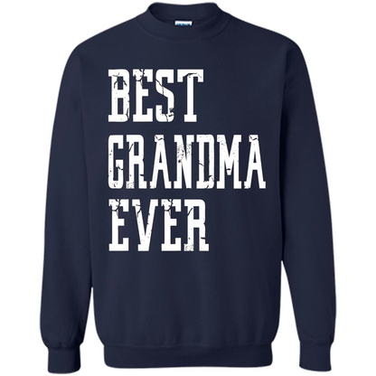 Best Grandma Ever T-Shirt - Grandparents Day T-shirt Navy