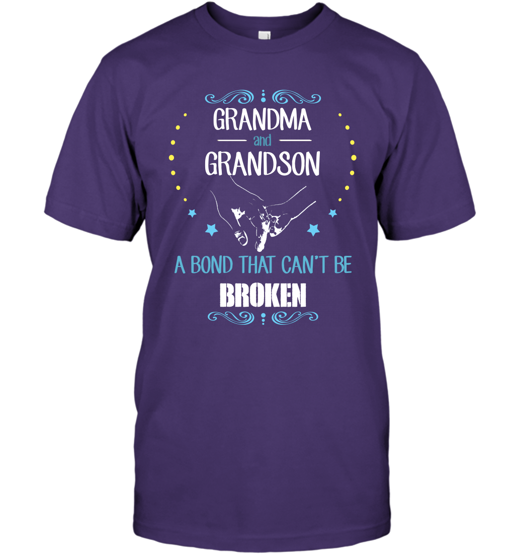 Grandma And Grandson A Bond Cant Be Broken Shirt T-Shirt T-Shirt Purple
