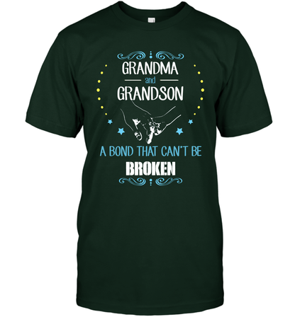 Grandma And Grandson A Bond Cant Be Broken Shirt T-Shirt T-Shirt Forest Green