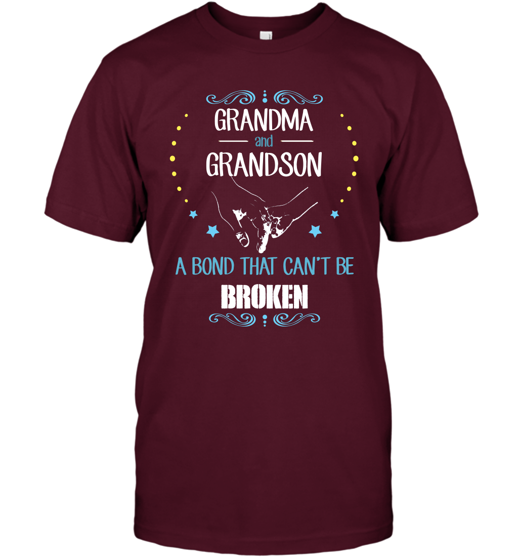 Grandma And Grandson A Bond Cant Be Broken Shirt T-Shirt T-Shirt Maroon