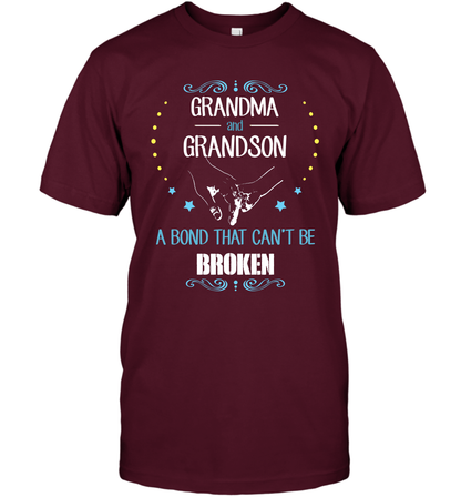Grandma And Grandson A Bond Cant Be Broken Shirt T-Shirt T-Shirt Maroon