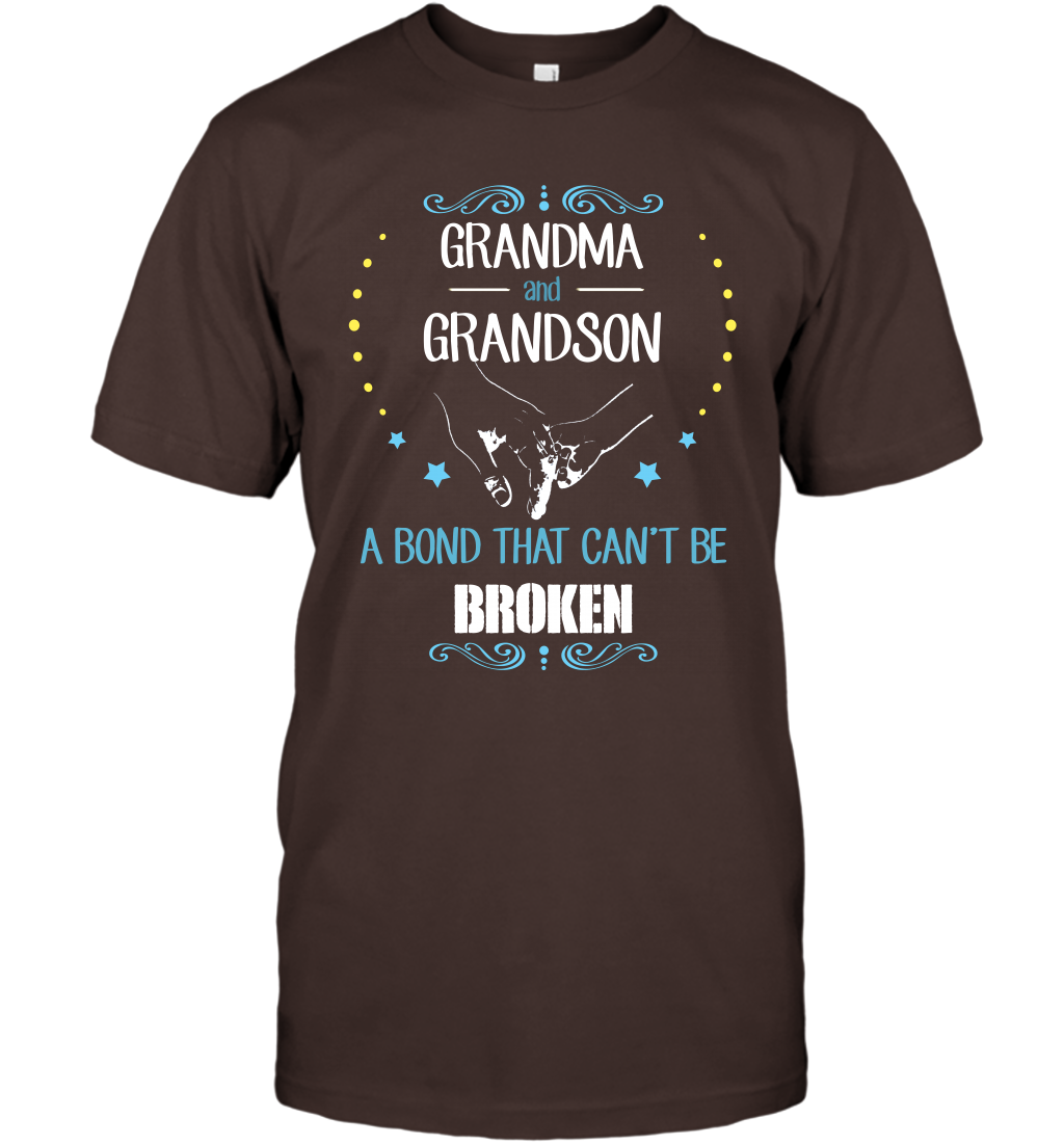 Grandma And Grandson A Bond Cant Be Broken Shirt T-Shirt T-Shirt Dark Chocolate