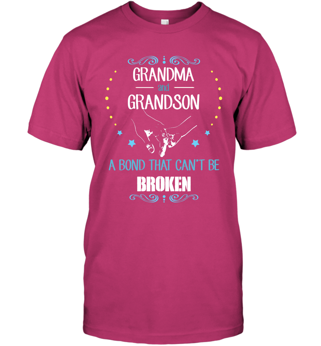 Grandma And Grandson A Bond Cant Be Broken Shirt T-Shirt T-Shirt Heliconia