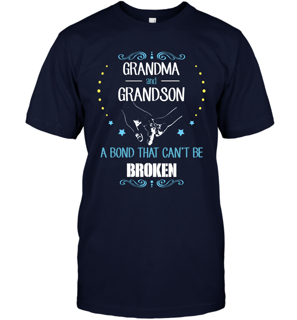 Grandma And Grandson A Bond Cant Be Broken Shirt T-Shirt T-Shirt Navy
