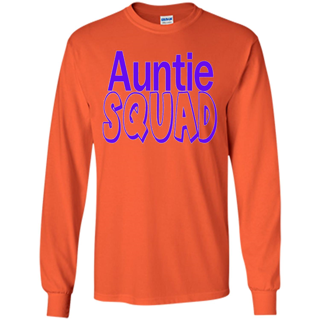 Auntie Squad T-Shirt Aunt Team Squad Orange