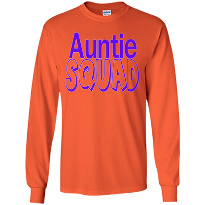 Auntie Squad T-Shirt Aunt Team Squad Orange