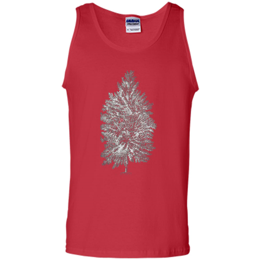 Poplar Tree T-shirt. Tree Poplar Tree Woodsman T-shirt Red