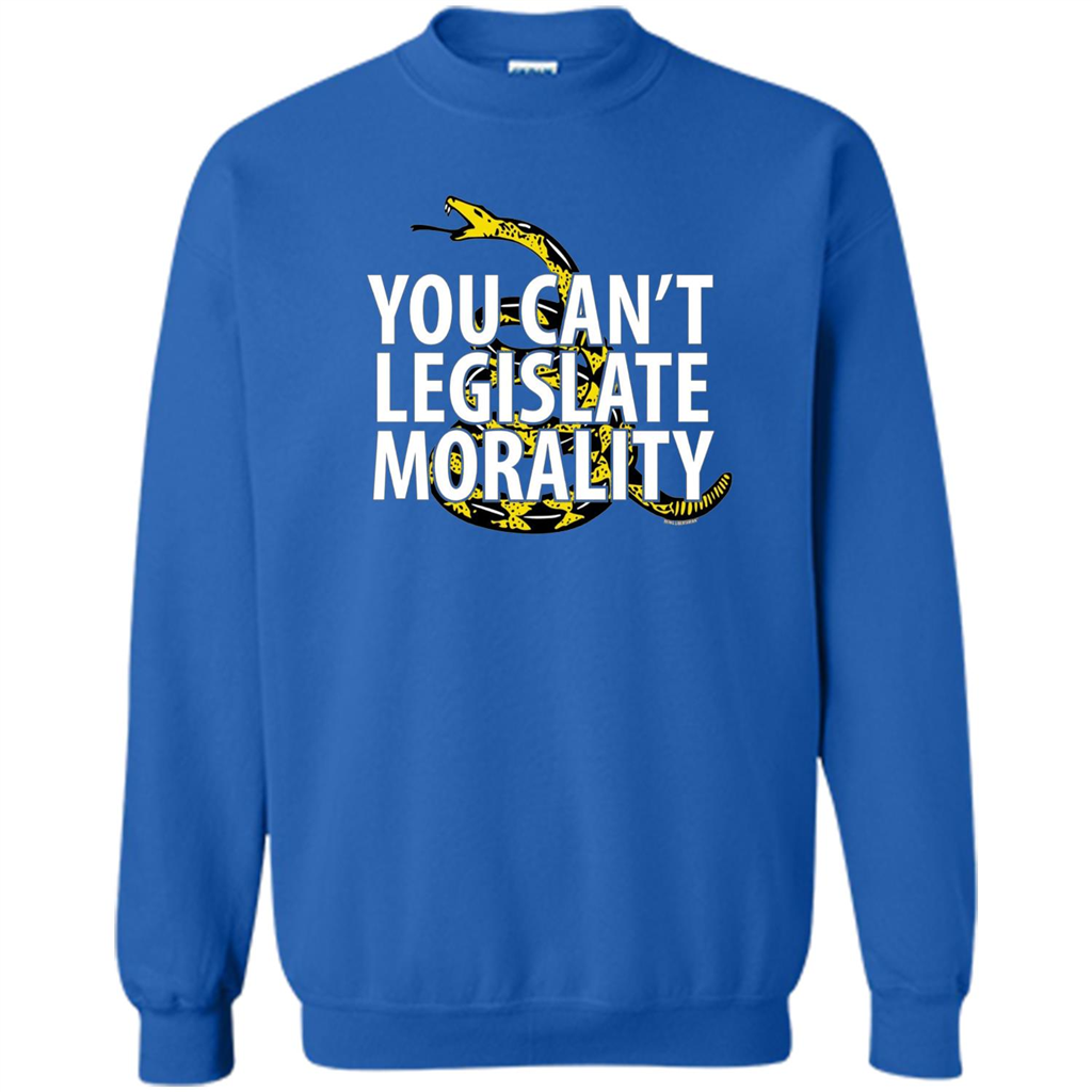 Gadsden Libertarian T-shirt You Can't Legislate Morality Royal