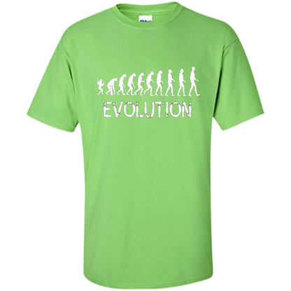 Evolution Biology Monkey To Human T-Shirt Lime